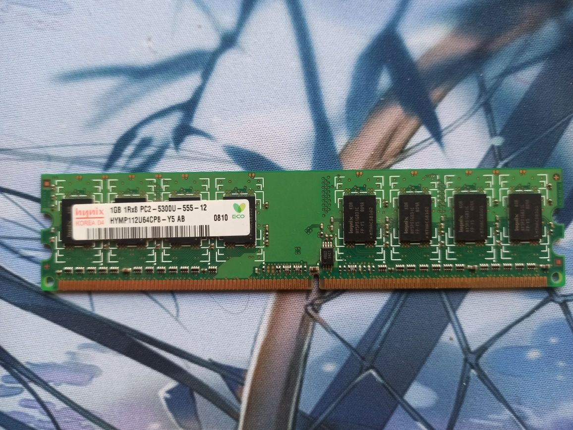 Оперативная память Hynix DDR2 1Gb 667MHz PC2 5300U 1R8 CL5 (HYMP112U64