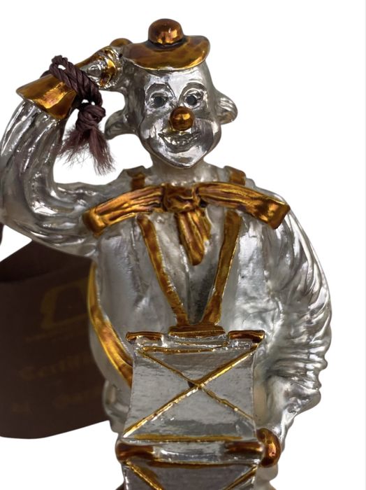 Estatueta de Palhaço Revestido a Prata 925