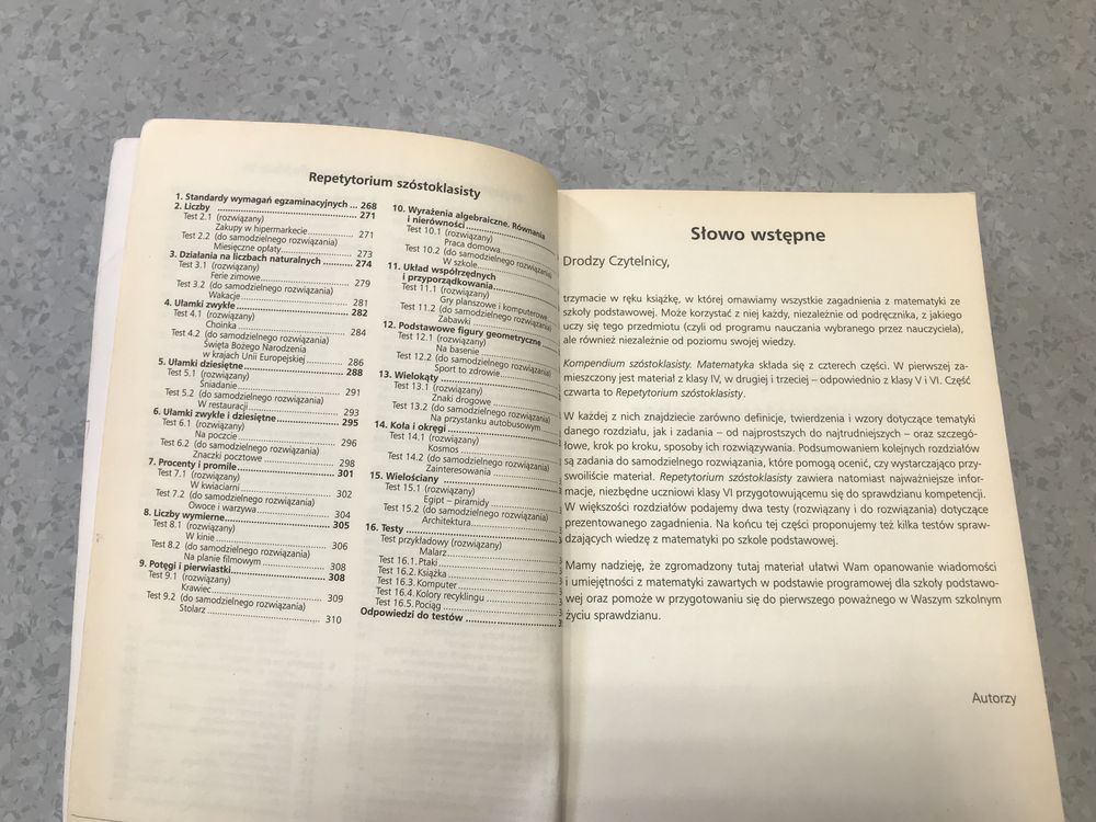 Kompendium szóstoklasisty - Matematyka