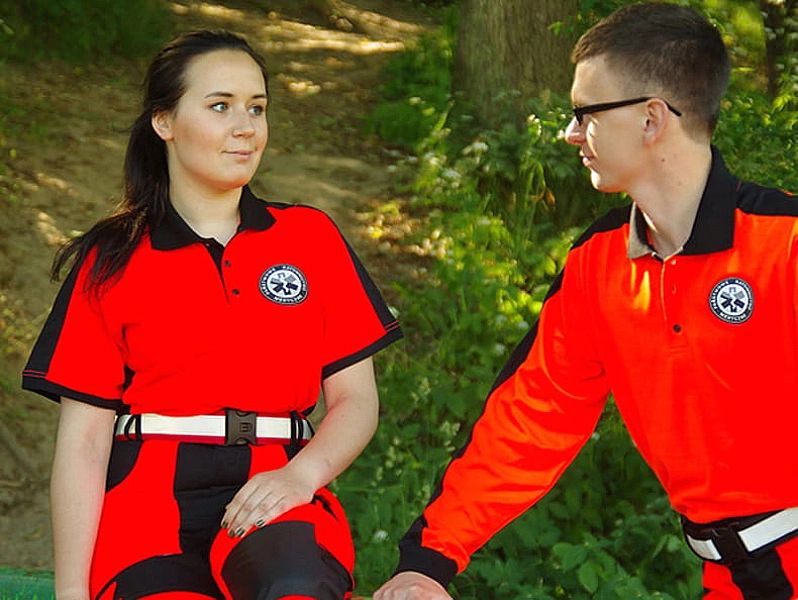 Koszulka Polo Fluo Męska Prm Państwowe Ratownictwo Medyczne Z Długim R