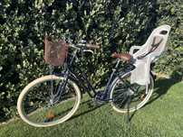 Bicicleta de passeio Elops classic 520 com cadeira para criança