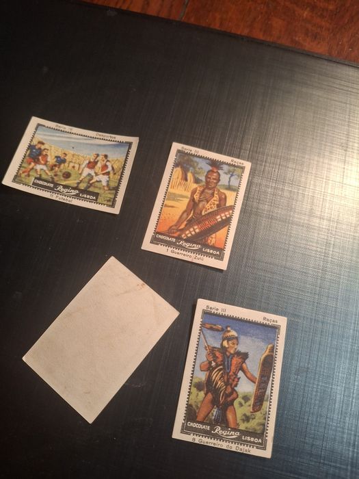 4 cromos muito raros antigos chocolates regina