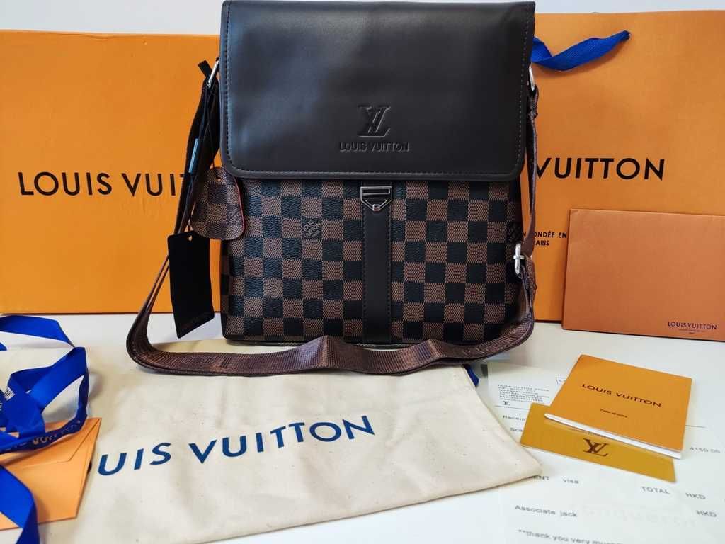 LOUIS VUITTON męska torba Listonoszka, skóra, Francja 61-75