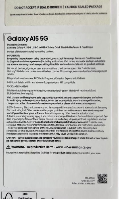 Galaxy A15 5G, SAMSUNG