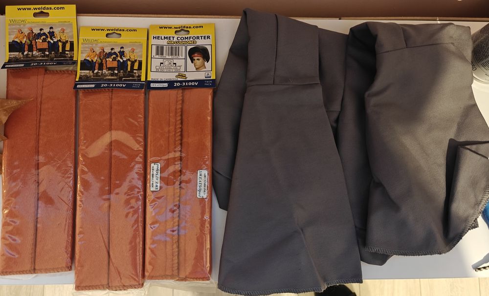 Przeciwpotne opaski spawalnicze + kaptury spawalnicze