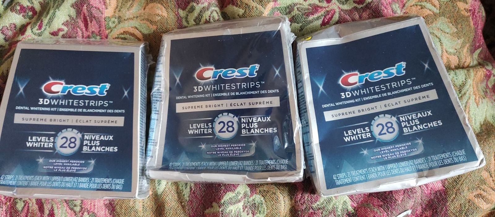 Crest 3D Supreme Bright whitestrips 28 полоски для отбеливания-Канад