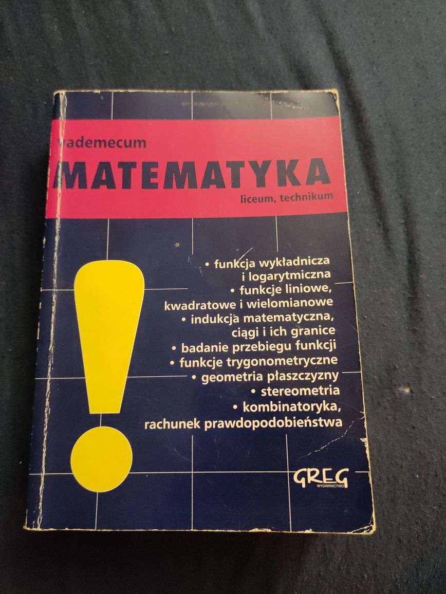 Vademecum matura matematyka greg