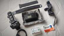 Kamerka sportowa Sony HDR - AS50,plus mocowanie na rower.
