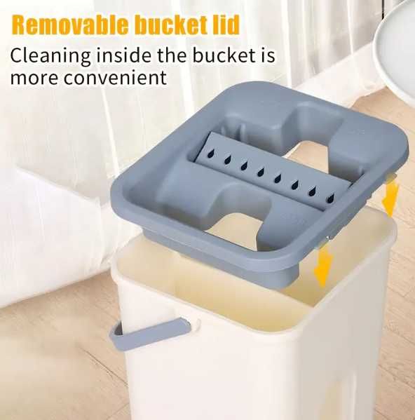 Швабра-ведро, лентяйка с отжимом ведром Cleaning Mop 2 фибры