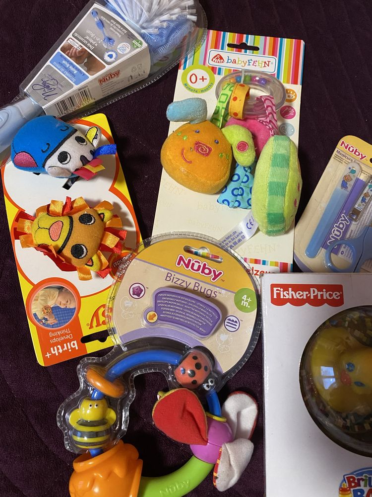 Zabawki nowe Fisher Price Nuby Sassy dla niemowlaka / outlet