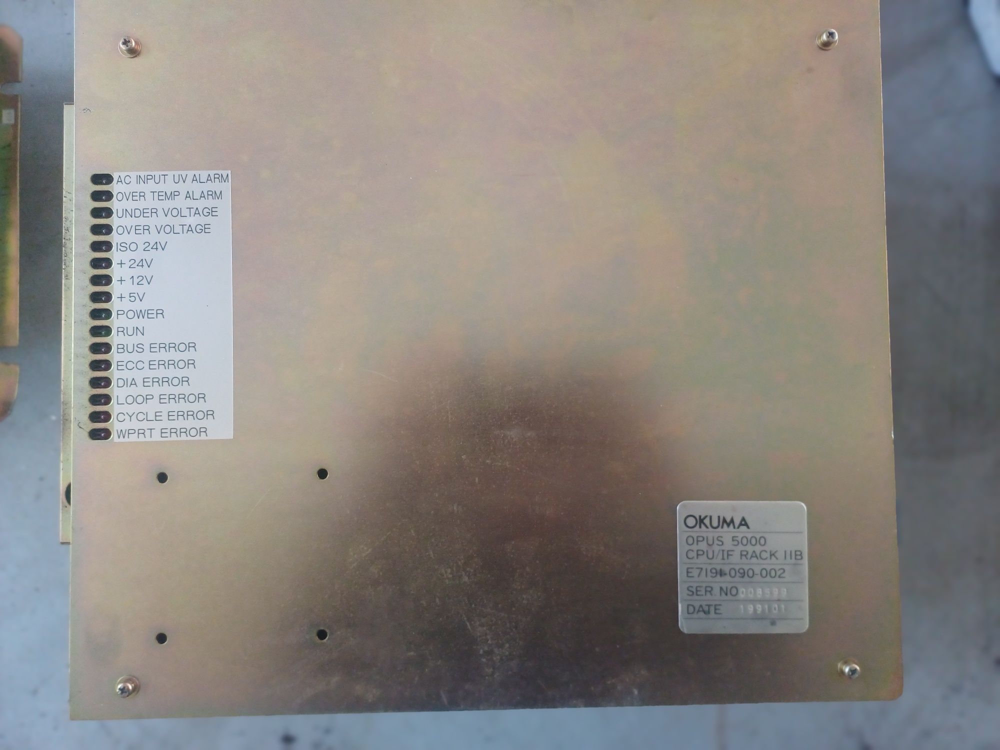 System sterowania OKUMA OSP OPUS 5000
OPUS 5000
CPU/IF RACK IIB
E7191-