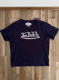 Von Dutch t-shirt dark blue white, koszulka podkoszul swag y2k vintage