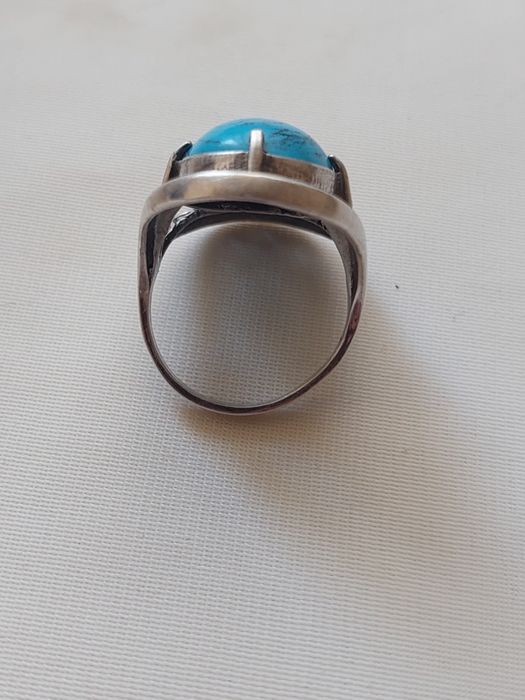 Колечко серебро с бирюзой 17 размер