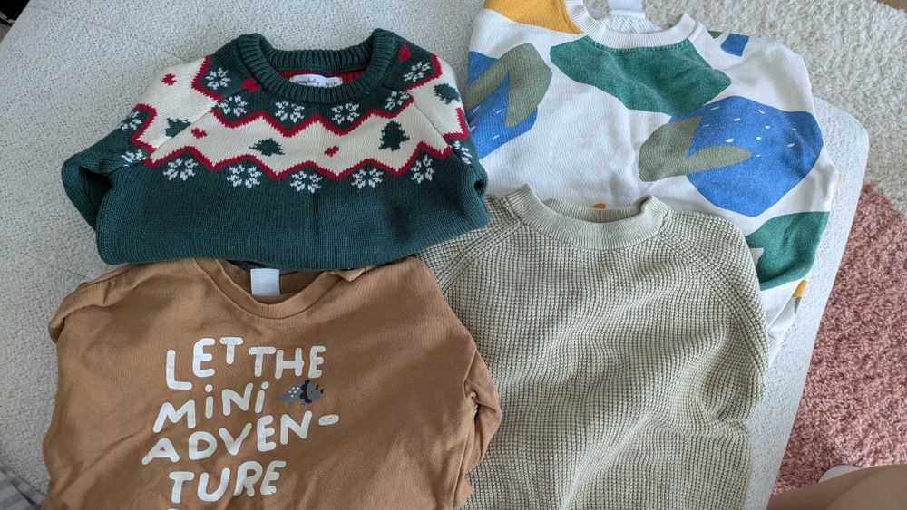 Zestawy swetry rozmiar ubrania 86 (h&m, zara)