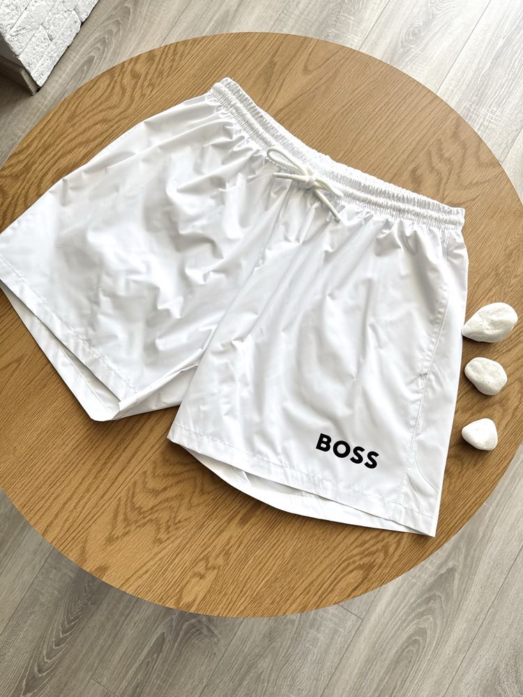 Плавальні шорти Hugo Boss чорні та білі