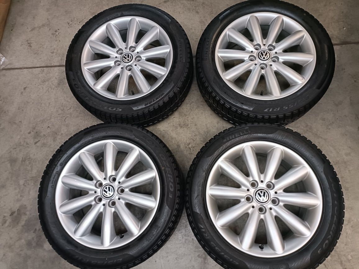 Koła Zimowe Alufelgi VW 17 cali 5x112 Golf Passat Skoda Seat Audi A3