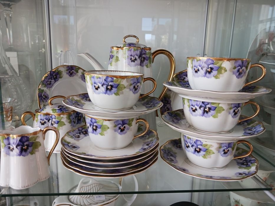 Rosenthal Chryzantheme Victoria Luise serwis kawowy bratki