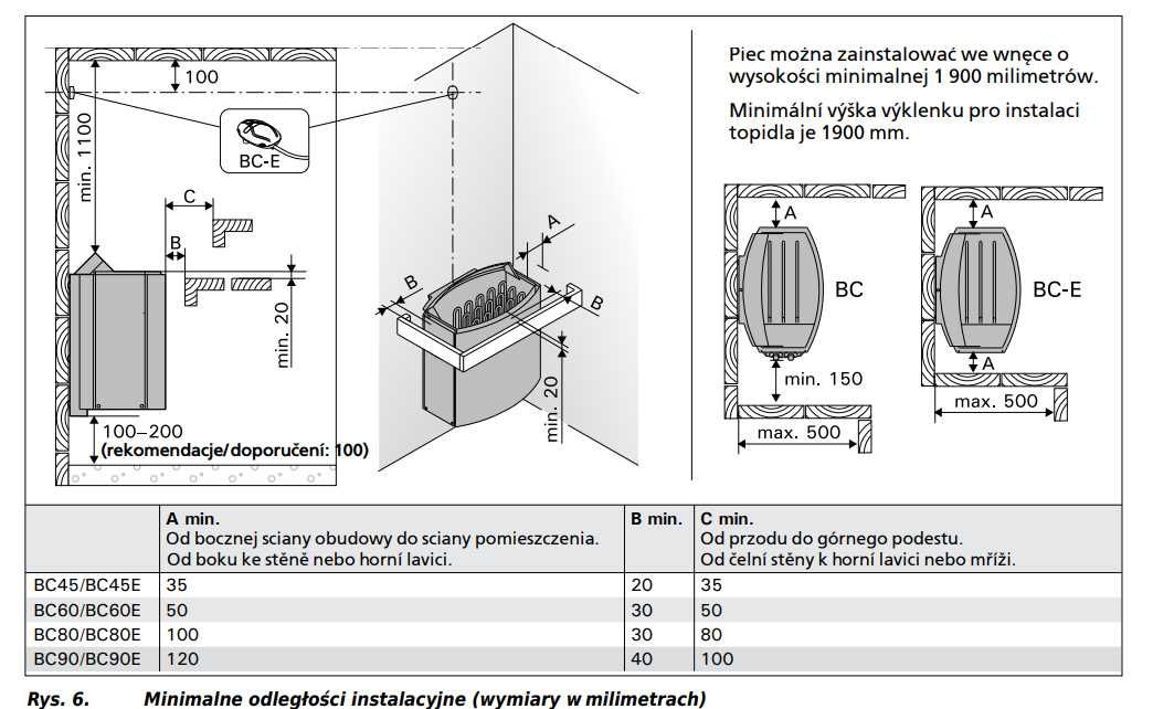 Piec elektryczny do sauny Harvia Vega BC90 9kW