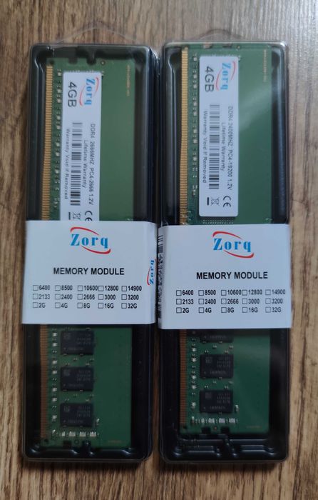 DDR4 8gb (2x4gb)  новые запечатаные