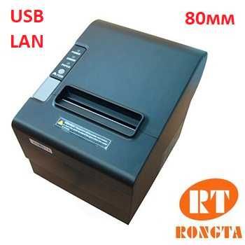 Чековый термопринтер печати чеков 80мм Lan Usb НОВЫЙ! Гарантия.