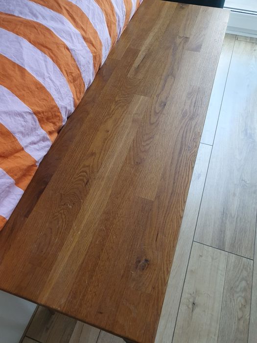 Ławka z litego drewna dębowego olejowana, konsolka