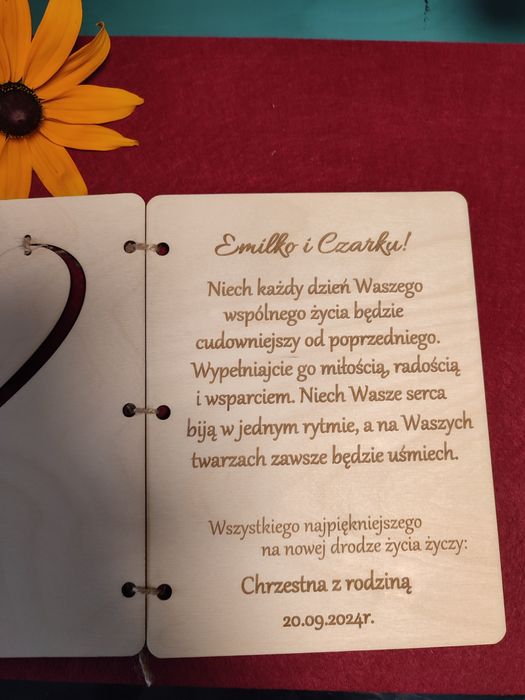 Pamiątka ślubu personalizowana