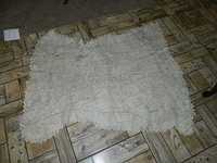 Пуховый платок (размер 1м 10см * 1м 10см) серый белый