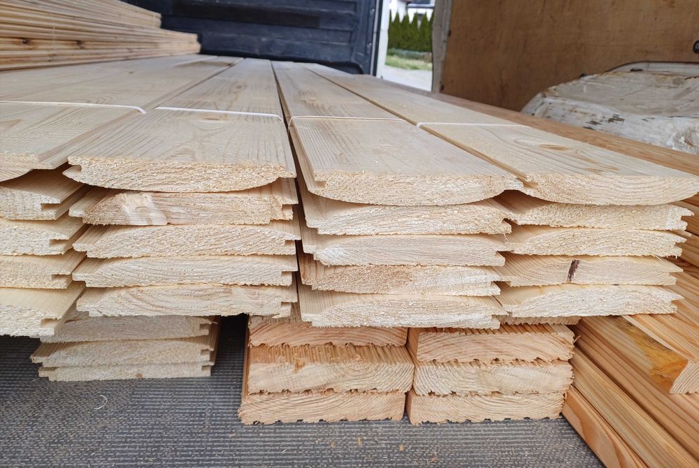 Deska tarasowa podłogowa elewacyjna półbal podbitka boazeria szalówka