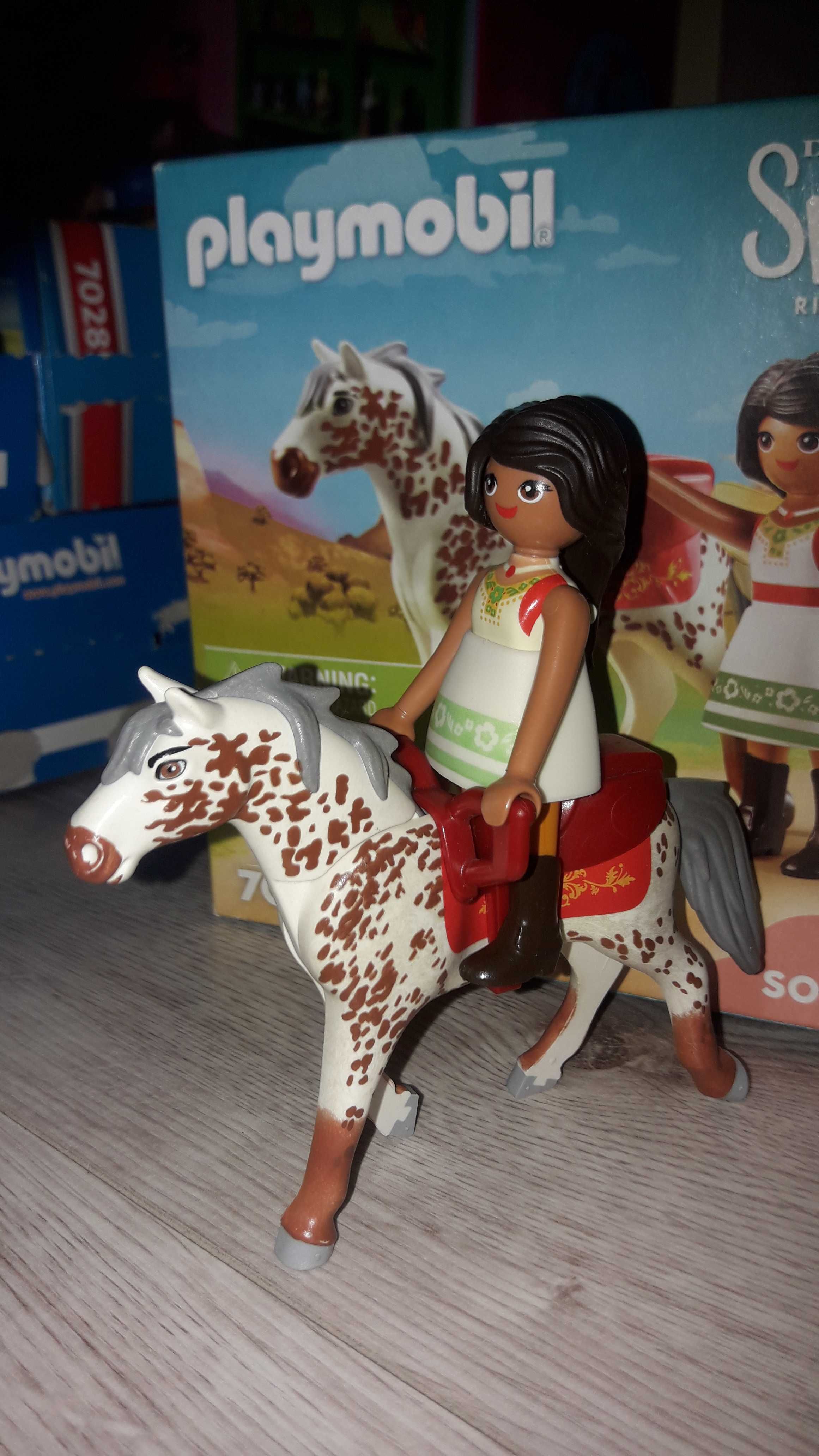 Playmobil 3 zestawy - psy, weterynarz, pani na koniu