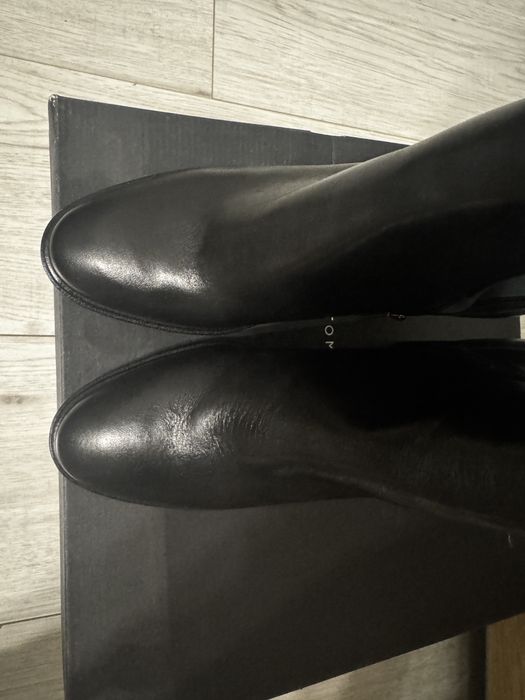 Czarne skórzane botki Tommy Hilfiger 37