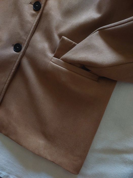 Casaco Tipo Camurça Camel, L/XL