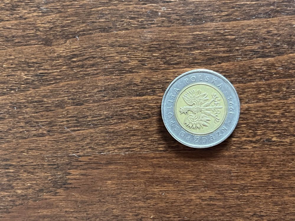 5zł 1994 odwrotka lekko kopnięta
