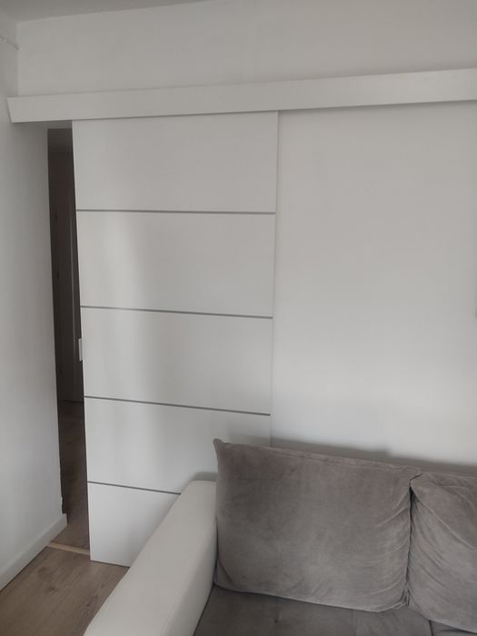 Drzwi przesuwane 86 cm na 205 cm białe