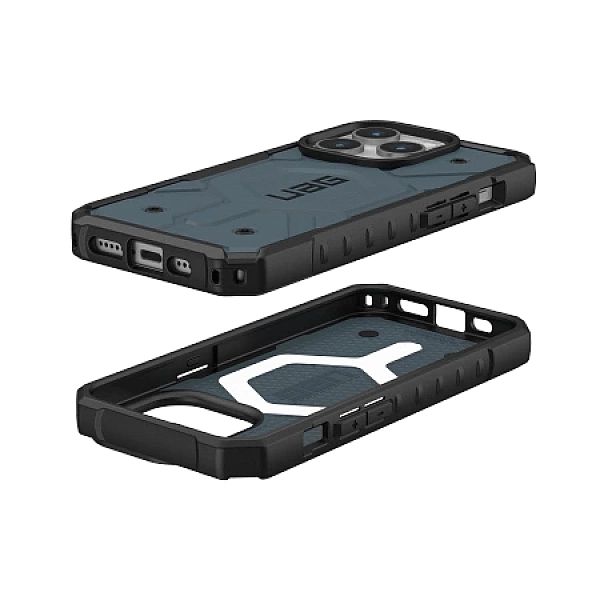 Etui UAG Pathfinder MagSafe do iPhone 15 Pro - niebieskie