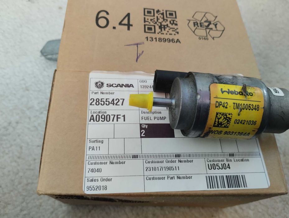 Топливный насос на автономку Webasto DP42 (TM8860)