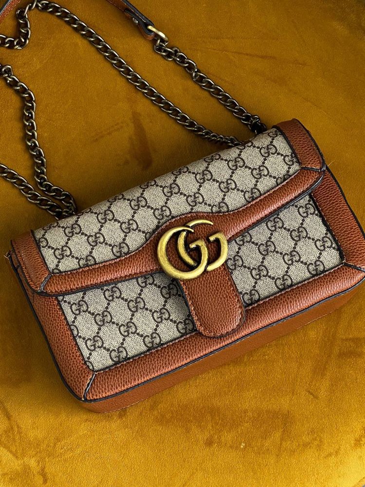 Gucci Large Marmont Brown Beige