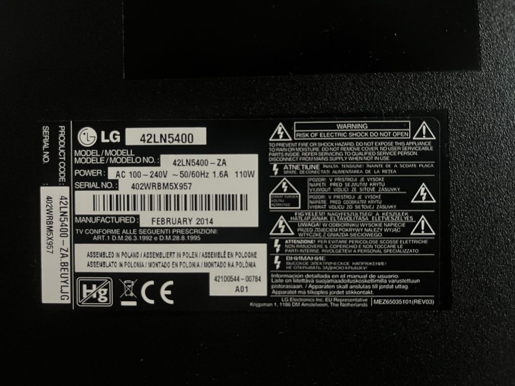TV LG 42’ 
115€ negociáveis, precisa apenas de um comand