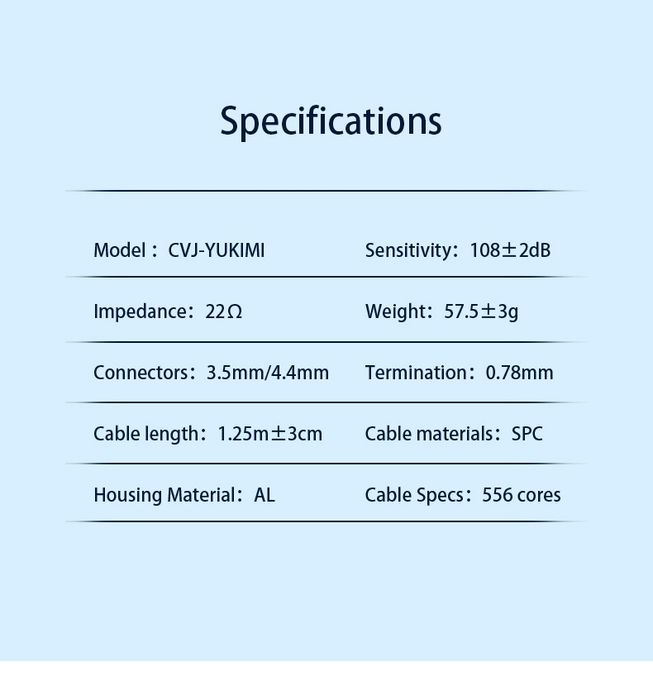 Навушники ANGELEARS X CVJ YUKIMI 10 мм Динамічний драйвер IEMs Hi-Fi