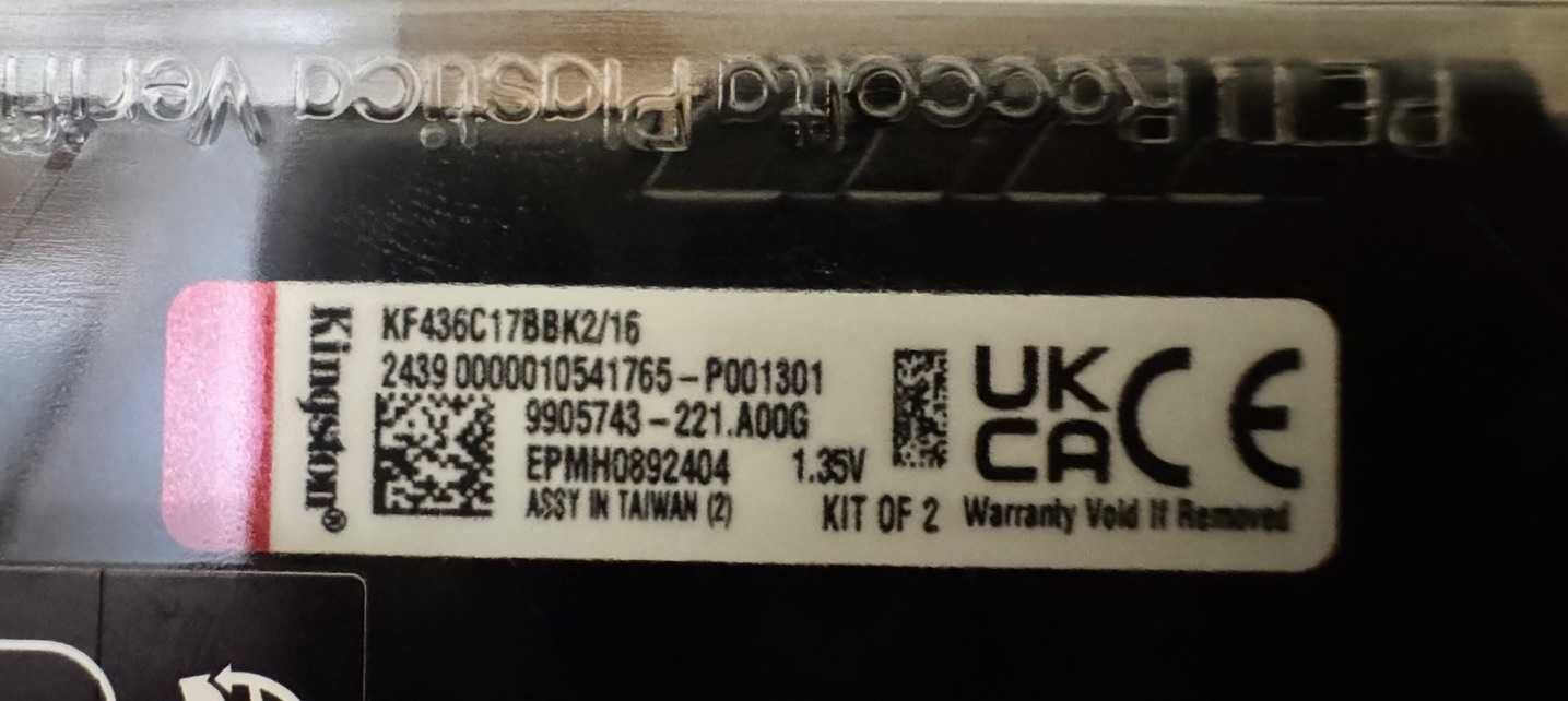 Оперативна пам'ять Kingston Fury DDR4-3600 16384 MB PC4-28800 (2x8192)