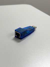 Контролер USB 2.0 to Ethernet - Мережевий адаптер 10/100Mbps, Blue