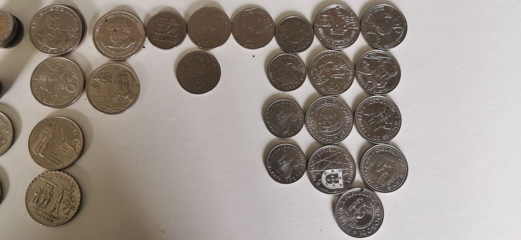 Moedas portuguesas, de 1. Cent a 200 escudos