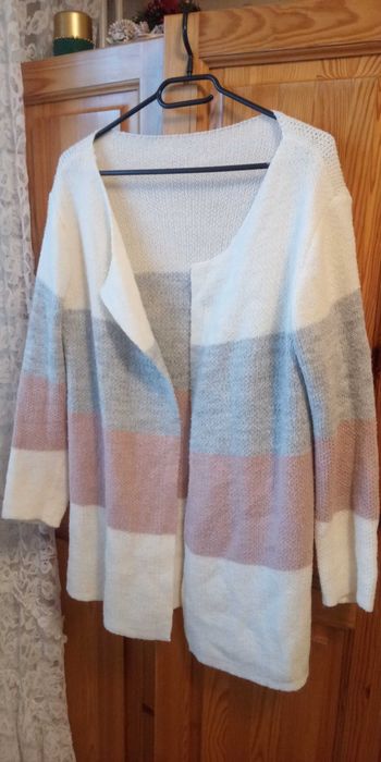 Sweter damski kardigan rękaw 3/4