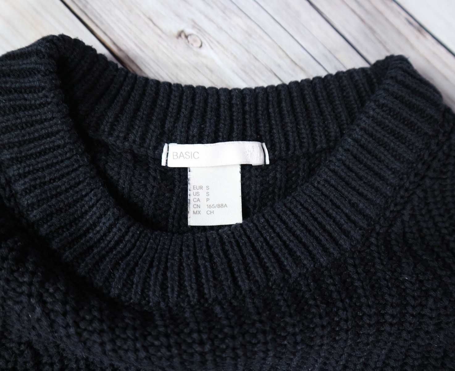 H&M | grubszy czarny sweter  S