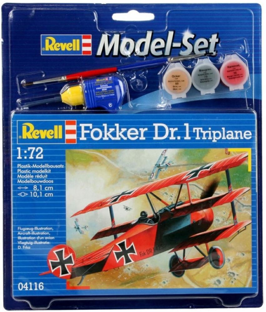 Model do sklejania Samolot Set Fokker Dr. 1 Tripla Revell 64116