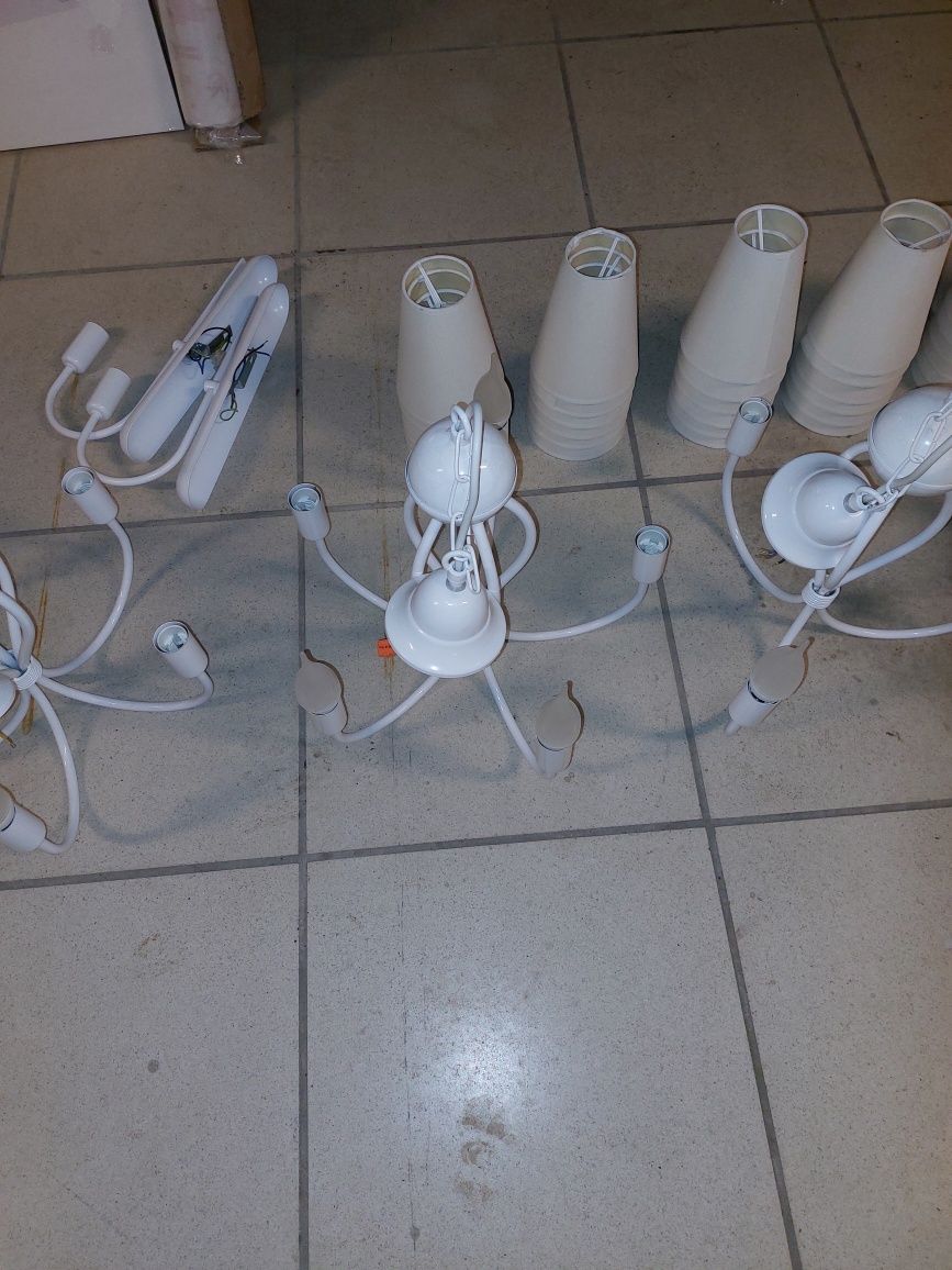 Lampy komplet wraz z kinkietami