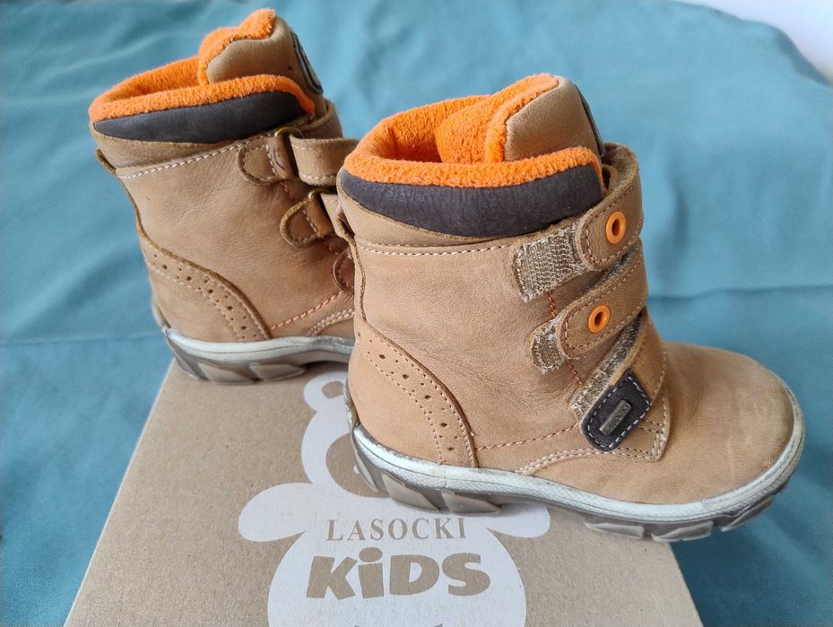 SUPER CENA Trzewiki Lasocki KIDS skórzane ocieplane r. 23 stan bdb.