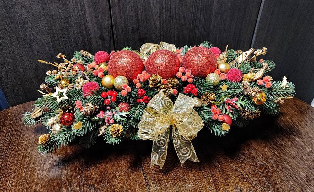 Новорічна композиція (65см) /Різдвяні / Святкові композиції /Декор