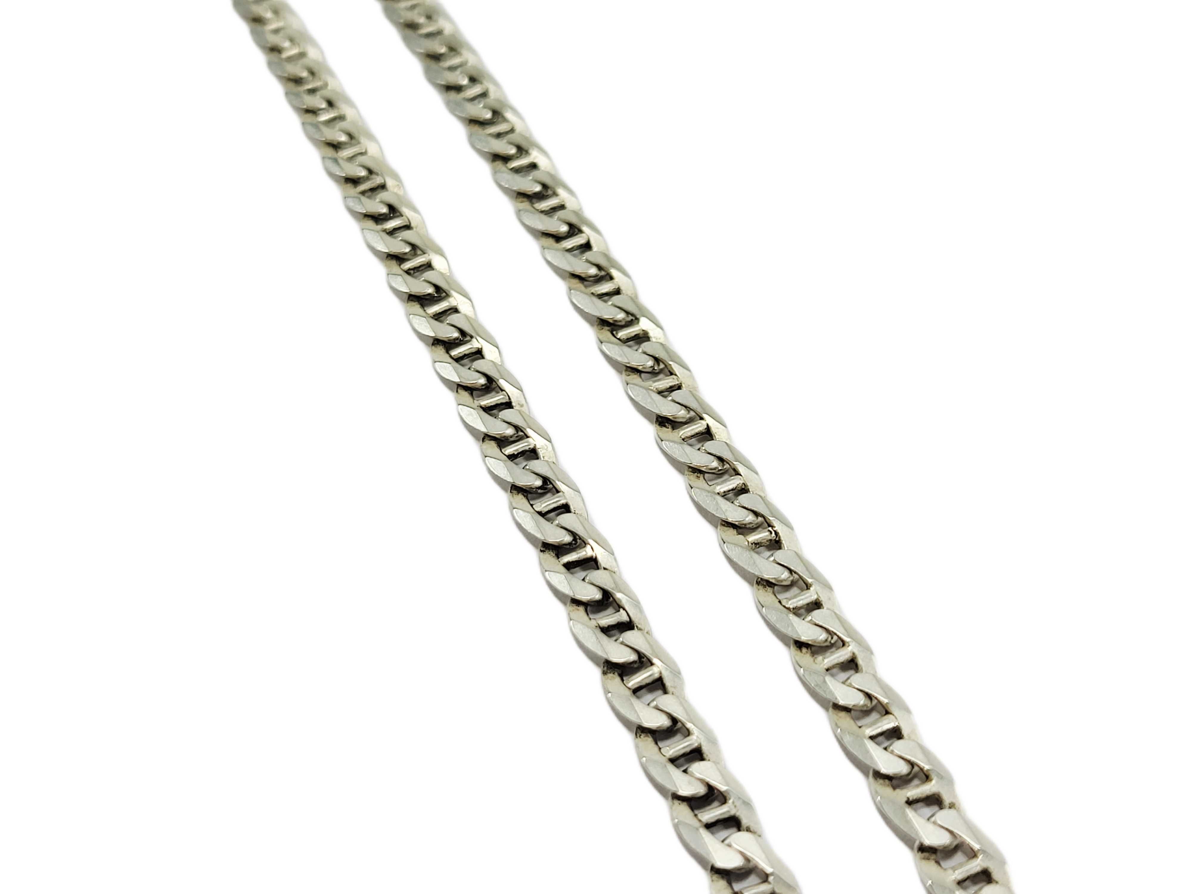 Srebrny łańcuszek męski 925 splot Gucci długość 56,5 cm