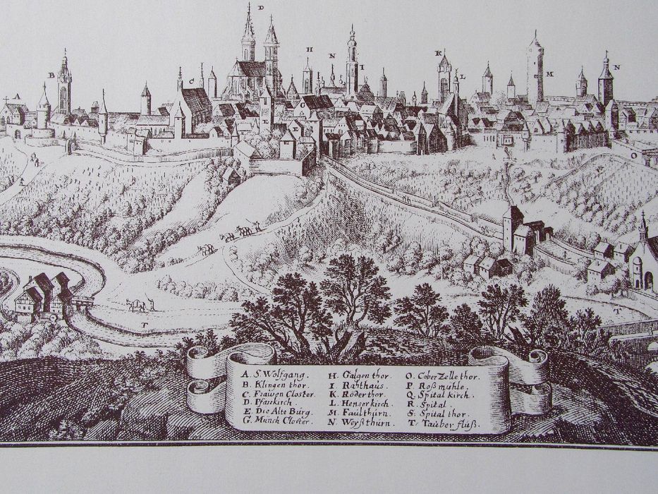 stara mapa widok miasta grafika papier czerpany 33