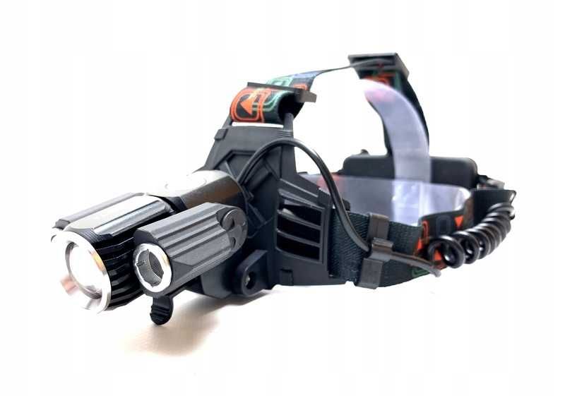 Bardzo mocna latarka czołowa i rowerowa 3 LED TS6